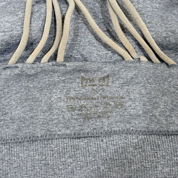 Pro-Fit Womens Seamless Knotted Sports Bra gray Wireless Strappy Racerback Small - Picture 12 of 16